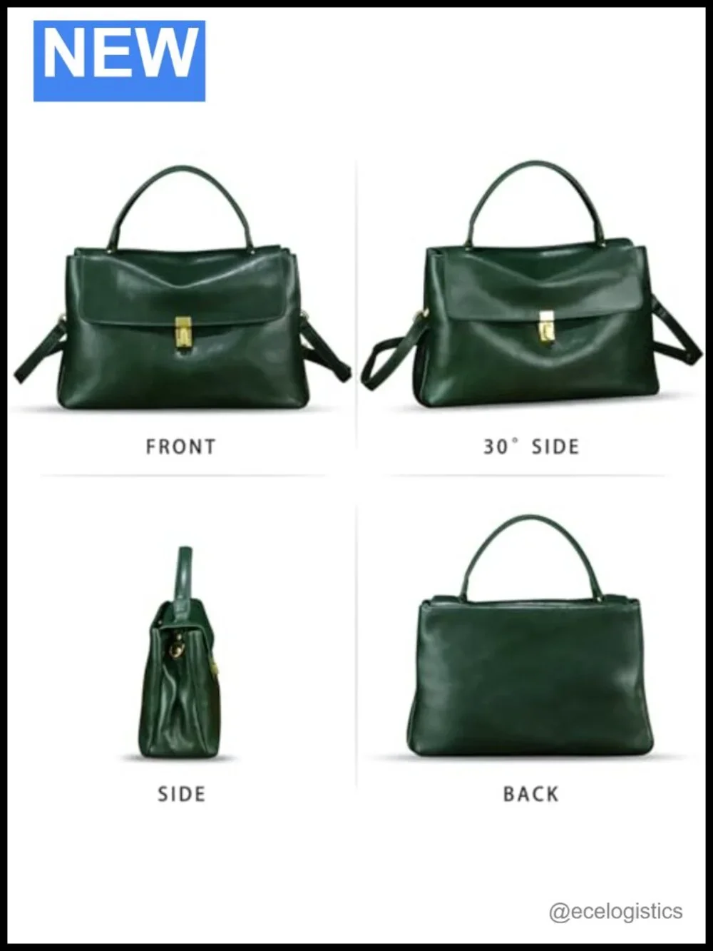 Genuine Leather Satchel Purse Crossbody Shoulder Bag